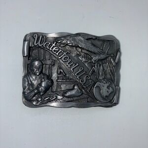 Vintage Pewter Belt Buckle Canadian Goose Waterfowl USA 1988 Limited Edition